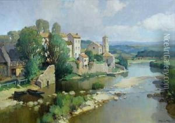 Lomas Oil Painting - Georges Charles Robin