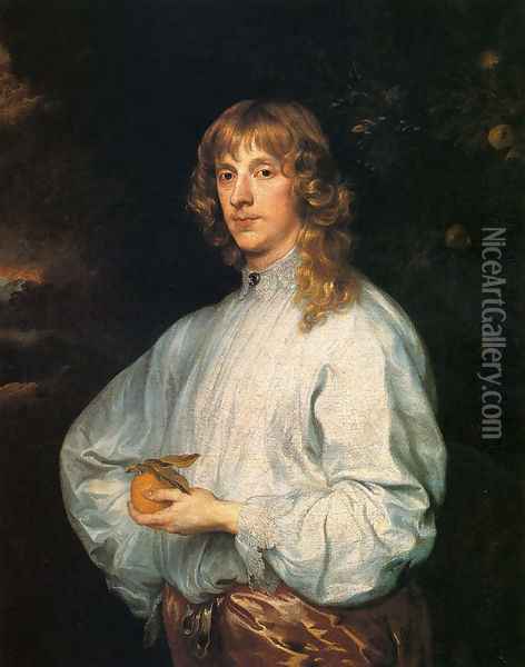 James Stuart Duke Of Richmond And Lennox With His Attributes Oil Painting - Sir Anthony Van Dyck