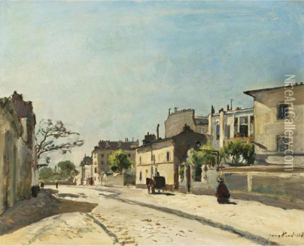 Rue Notre Dame, Paris Oil Painting - Johan Barthold Jongkind