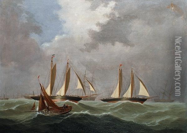 A Yacht Race Oil Painting - Charles Gregory