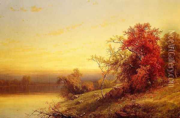 Autumnal Landscape Oil Painting - William Mason Brown
