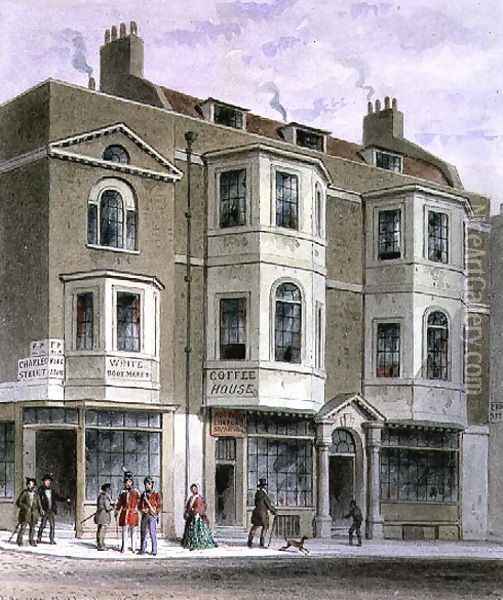 Crace XIV-121 Old Houses in King Street, Westminster. . . to be taken down for the New Street Oil Painting - Thomas Hosmer Shepherd