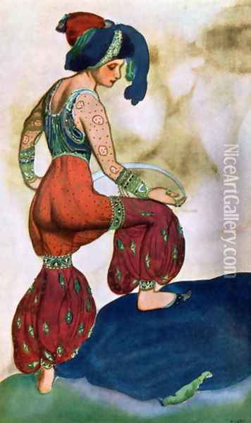Costume design for the Red Sultan, from Sheherazad Oil Painting - Leon Samoilovitch Bakst