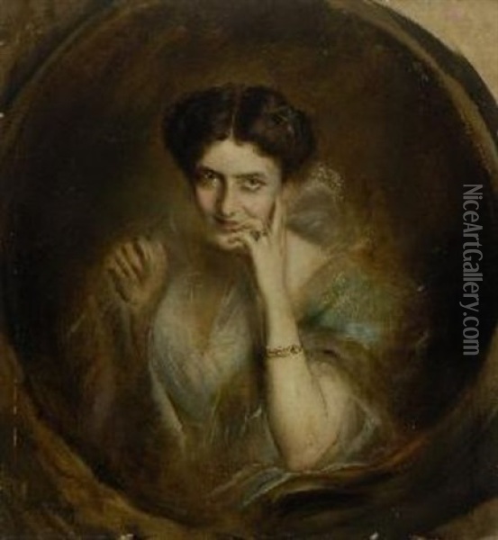 Mary Victoria Lady Curzon Of Kedleston Oil Painting - Franz Seraph von Lenbach
