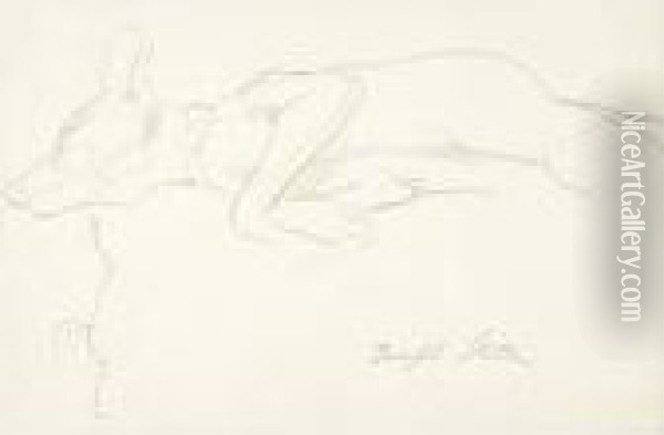 Sketch Of A Dog Oil Painting - Joseph Stella