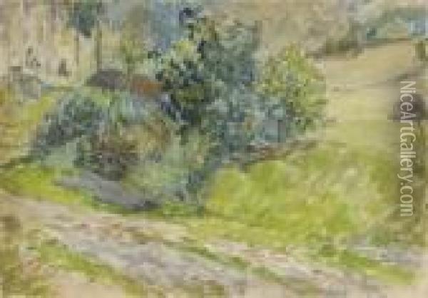 Etude De Vegetation Oil Painting - Paul Gauguin
