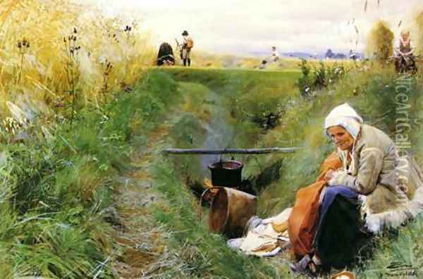 Our Daily Bread Oil Painting - Anders Zorn