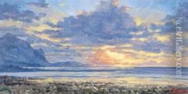 The Rivals, Quiet Tide Oil Painting - John Muirhead