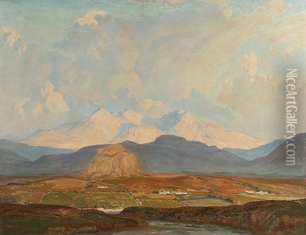 The Reeks Of Kerry Oil Painting - Edward Louis Lawrenson