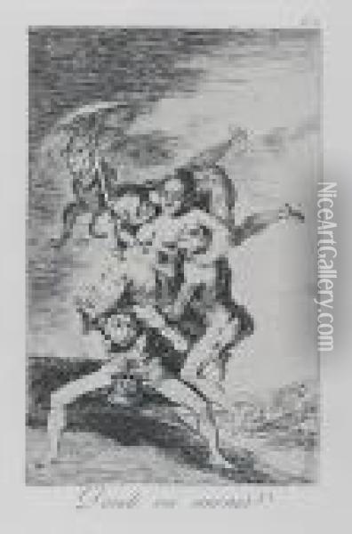 Donde Va Mama? (dokad Mame Niosa Diabli?) Oil Painting - Francisco De Goya y Lucientes