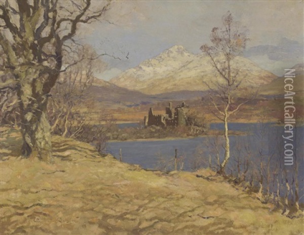 Kilchurn Castle Oil Painting - George Houston