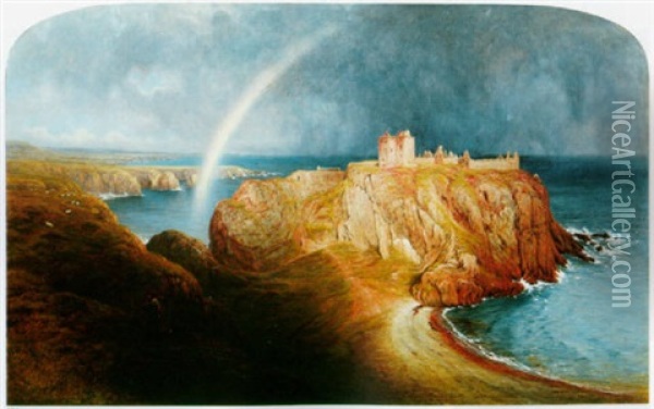 Dunnottar Castle Oil Painting - Waller Hugh Paton