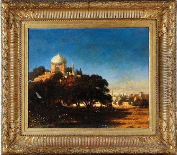 Paysage Orientaliste Oil Painting - Jules Achille-Noel