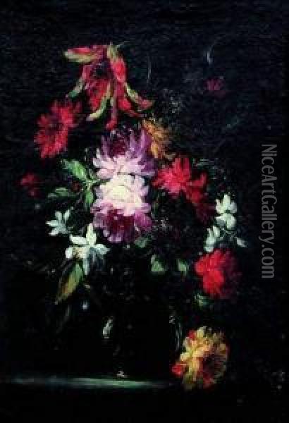 Fleurs Dans Un Vase Oil Painting - Margherita Caffi