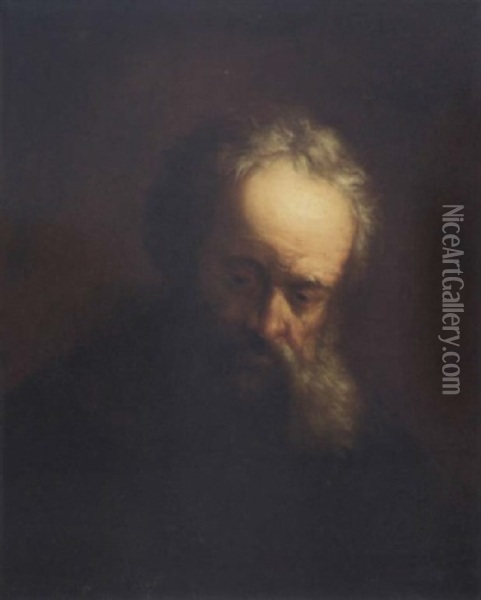 A Tronie Of An Old Man With A Beard Oil Painting -  Rembrandt van Rijn