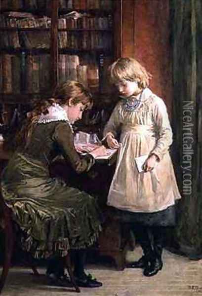 An Invitation Oil Painting - Mary L. Gow