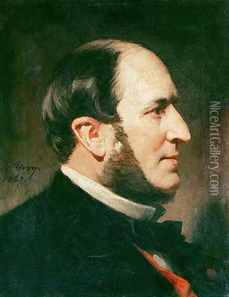 Baron Georges Eugene Haussmann (1809-91) 1867 Oil Painting - Adolphe Yvon