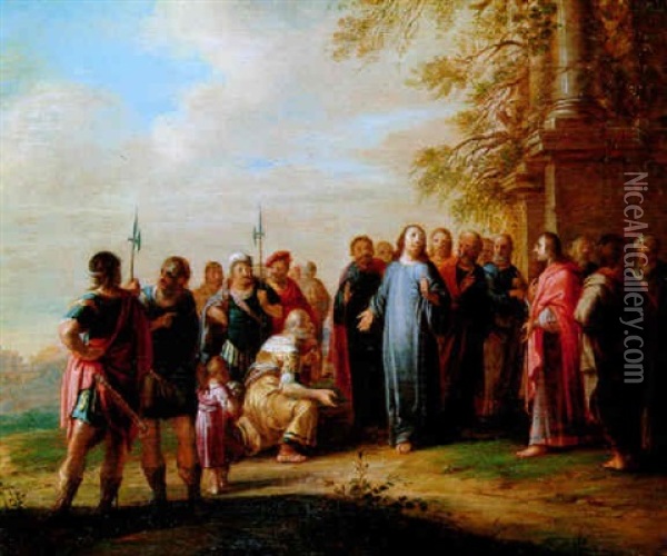 Christus Und Der Hauptmann Von Kapharnaum Oil Painting - Matthias Scheits