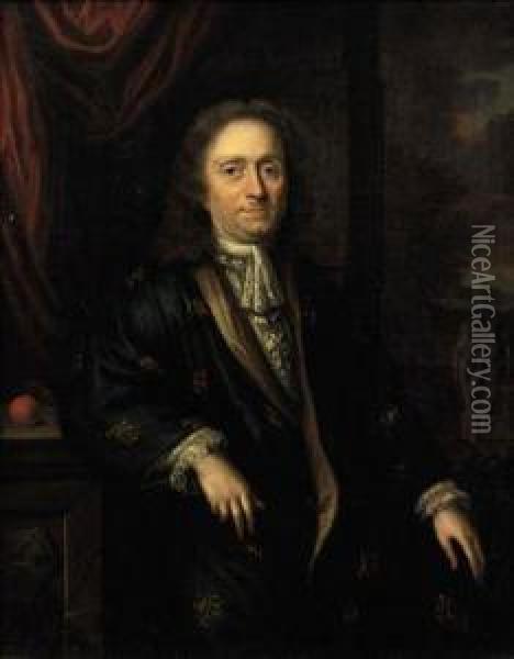 Portrait Of Bernardt De Moor Oil Painting - Johannes Vollevens I