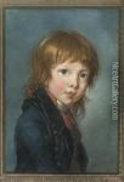 Portrait Of A Boy, Bust-length Oil Painting - Elisabeth Vigee-Lebrun