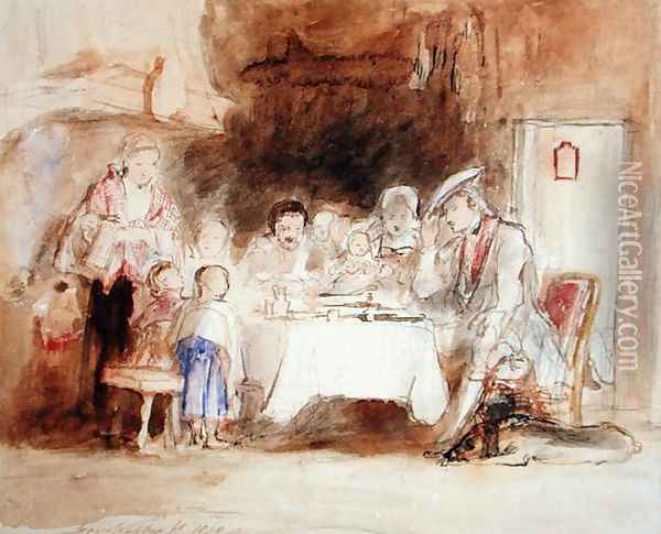 Grace before Meat, 1839 Oil Painting - Sir David Wilkie