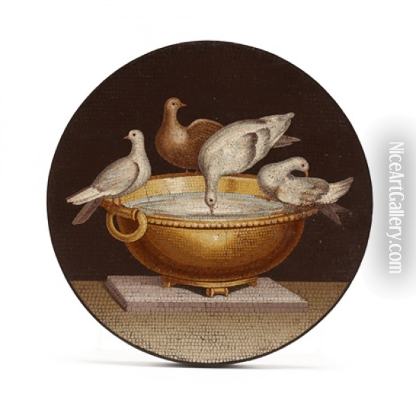 The Doves Of Pliny Oil Painting - Giacomo Raffaelli