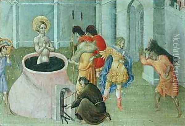 The Martyrdom of St John the Evangelist Oil Painting - Paolo di Grazia Giovanni di