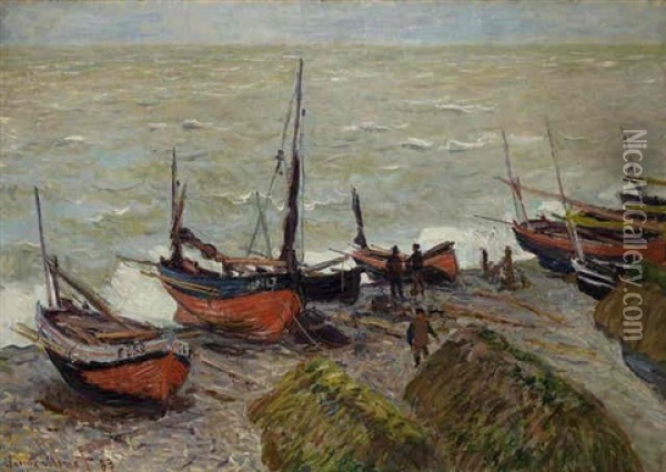 Bateaux De Peche Oil Painting - Claude Monet