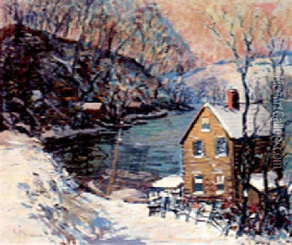 Winter Landscape Oil Painting - Arthur Clifton Goodwin