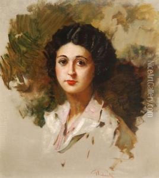 Ritratto Di Donna Oil Painting - Giuseppe Palanti