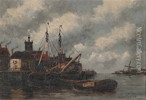 Arnemuiden Holland Oil Painting - Hermanus Koekkoek the Younger