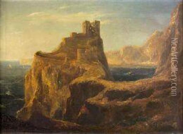 Fast Castle Oil Painting - John Roddam Spencer Stanhope