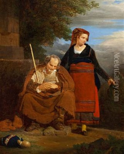 Italian Beggars Oil Painting - Sir Charles Lock Eastlake
