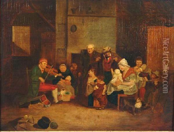 A Musical Party Oil Painting - Sir David Wilkie