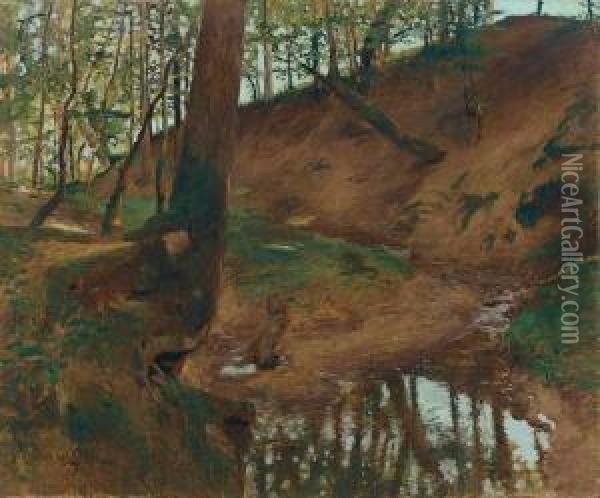 Waldquelle Oil Painting - Thomas Theodor Heine
