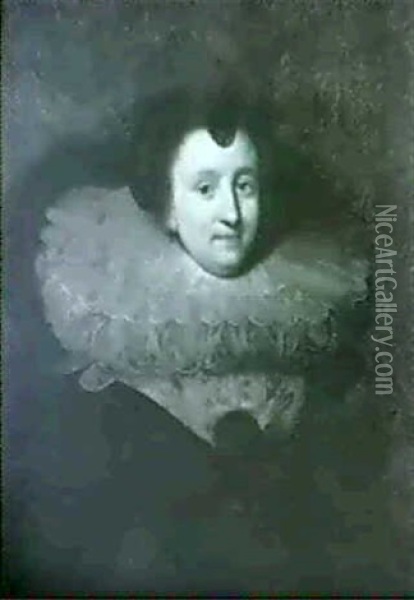 Lady Catherine Croke Oil Painting - Cornelis Jonson Van Ceulen