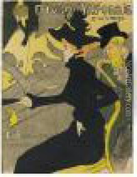 Divan Japonais (d. 341; A. 11; W.p11; Adr. 8) Oil Painting - Henri De Toulouse-Lautrec