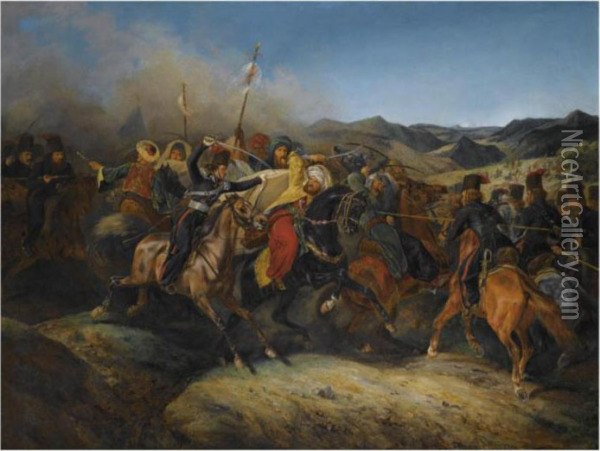 Scene From The Russo-turkish War Oil Painting - Horace Vernet