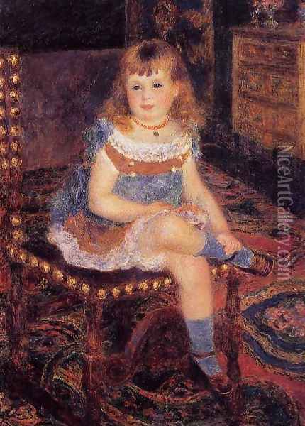 Georgette Charpentier Seated Oil Painting - Pierre Auguste Renoir