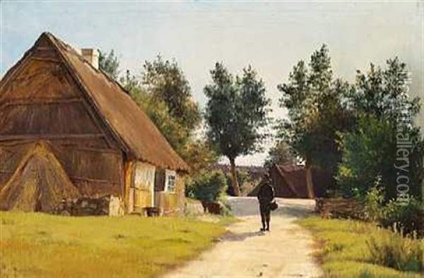 Parti I Rorvig Oil Painting - Vilhelm Peter Karl Kyhn