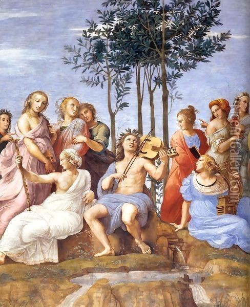 The Parnassus (detail) Oil Painting - Raphael