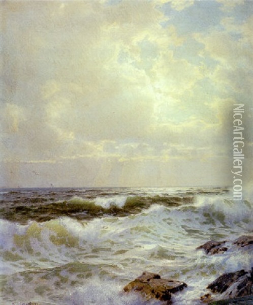 The South Shore, Newport Oil Painting - William Trost Richards