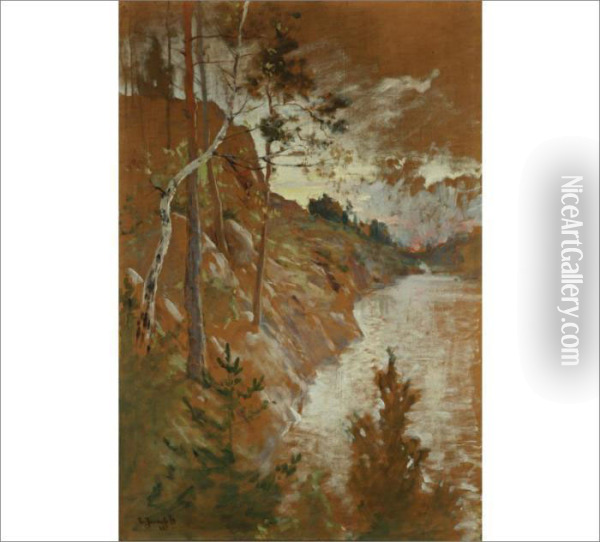 Sign. 1888, 85x59 Oil Painting - Eero Jarnefelt