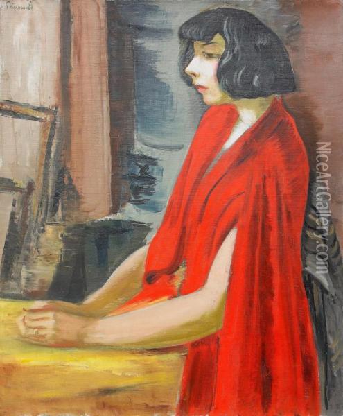 Sigrid I Svart Peruk Oil Painting - Isaac Grunewald