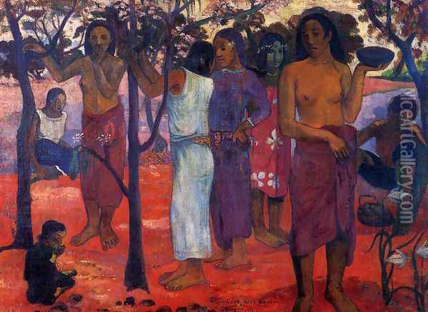 Nave Nave Mahana Aka Delightful Day Oil Painting - Paul Gauguin