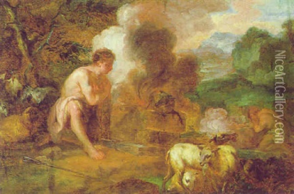 Kain Und Abel Opfern Gott Oil Painting - Lodewyck de Deyster