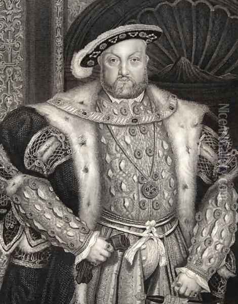 Portrait of King Henry VIII 1491-1547 2 Oil Painting - Hans Holbein the Younger