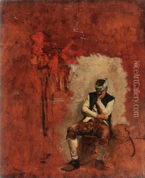 Portrait De Turc Assis Oil Painting - Ernest Meissonier