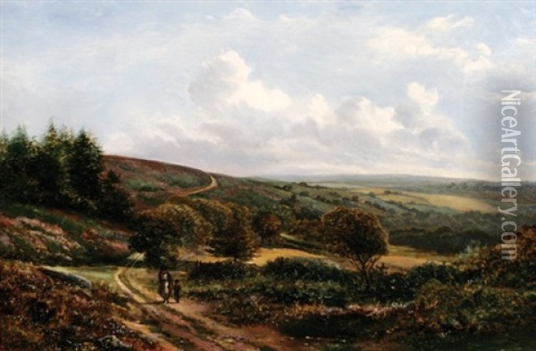 Near Blackborough, Devon Oil Painting - Carl Brennir