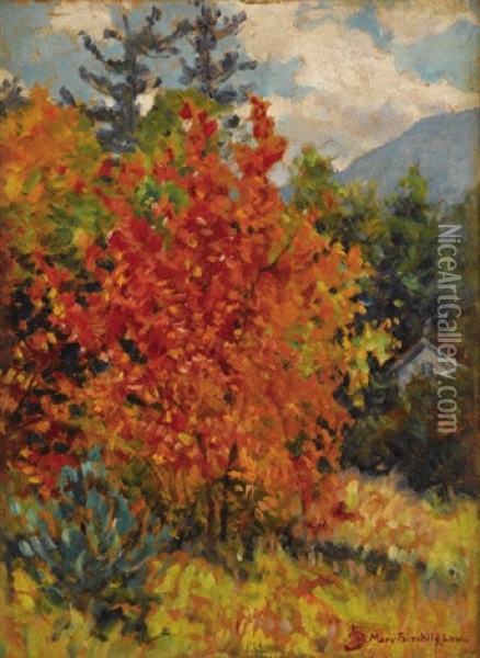 Autumn Leaves Oil Painting - Mary Fairchild MacMonnies Low
